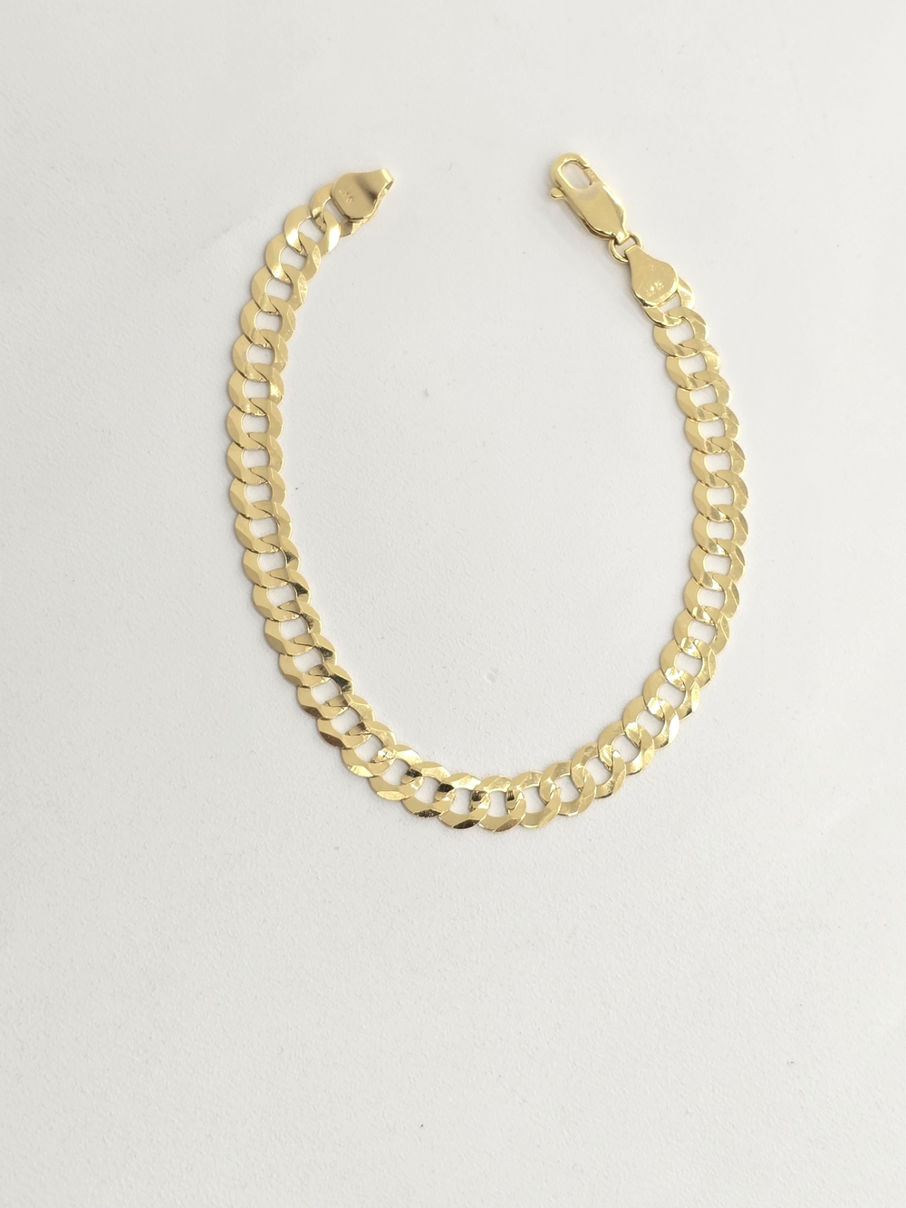 10kt Real Gold Solid Cuban Bracelet